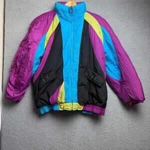 Vintage Retro 90s Braetan Ski Puffer Zip Up Coat Mens Sz Medium
